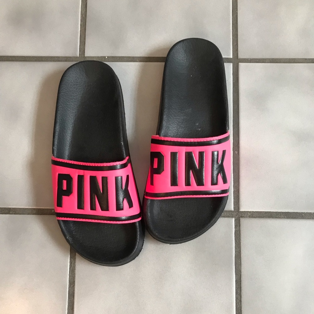 VS pink slip on sandals